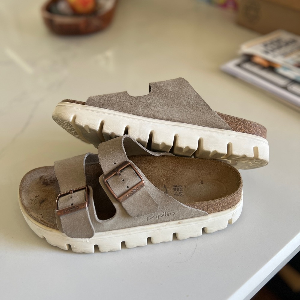 Birkenstock | Papillio Arizona Chunky Platform Sandals w/ Suede Upper Sz. 39